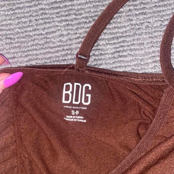 Urban Outfitters Womens Brown Crop-top